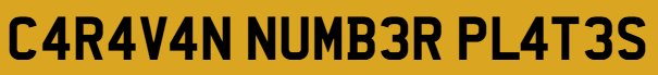 Caravan number plates logo